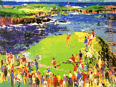 The 16th at Cypress painting - Leroy Neiman The 16th at Cypress art painting